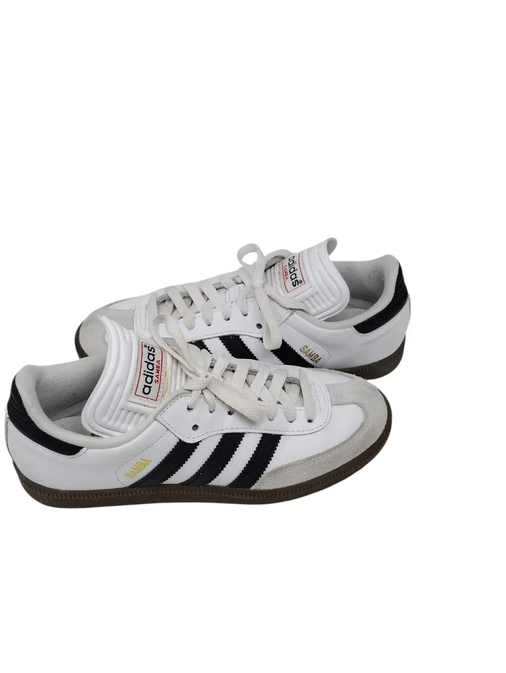 adidas White and Black Samba Low-Top Sneakers